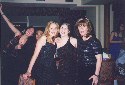 Alexie, Coutney and Wendy (Wendy looks awfully stunned, and Smellen and I are sneaking into the pic)