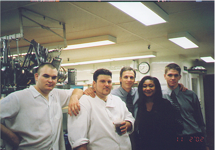 The Kitchen Staff (Brian, Phil, Chef, Dee and Tim)
