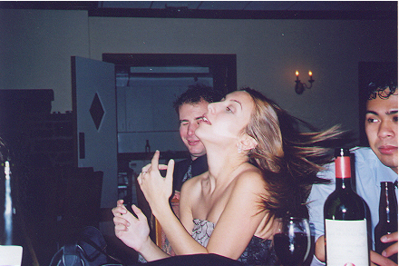 Tim is getting a face full of Staziee's hair