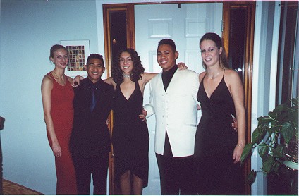 We look like we're going to a grad... nope, staff party!